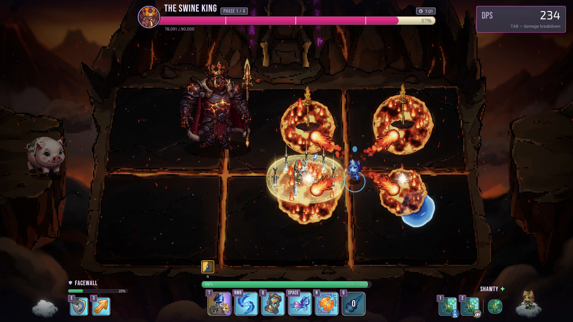 Fire Cross lines cut through the King's hall